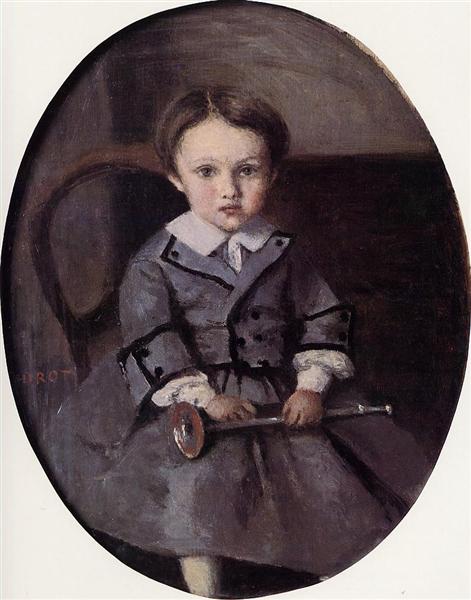 Maurice Robert as a Child, 1857 - Camille Corot