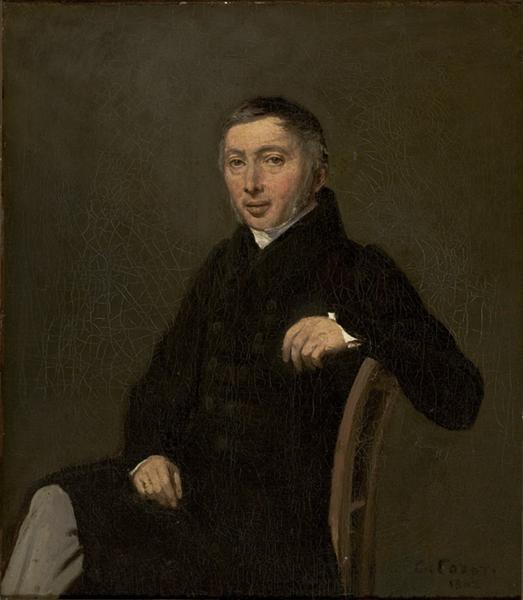 Portrait of Laurent Denis Sennegon, 1842 - 柯洛