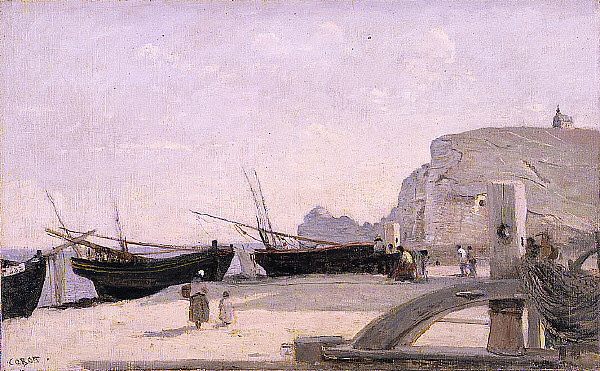 The Beach, Étretat, 1872 - 柯洛
