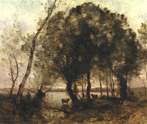 The Lake, 1861 - Jean-Baptiste Camille Corot