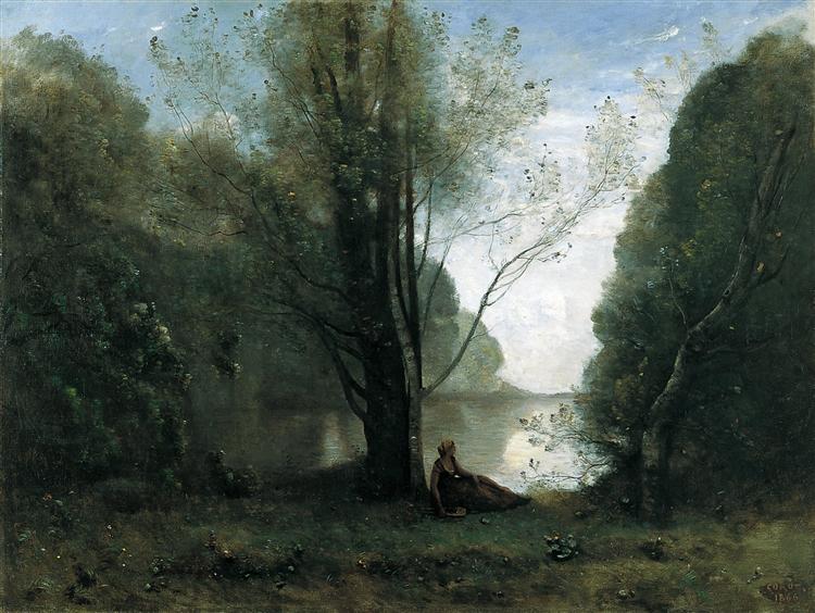 Одиночество. Вспоминая Вижан, Лимузен, 1866 - Камиль Коро