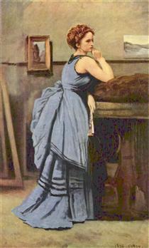 The Woman in Blue - Jean-Baptiste Camille Corot