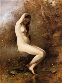 Venus Bathing - Jean-Baptiste Camille Corot