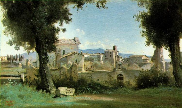 Вид из Фарнезского сада, Рим, 1844 - Камиль Коро
