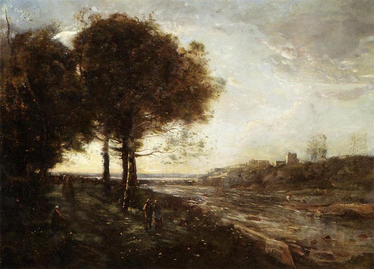 Водопад, 1872 - Камиль Коро