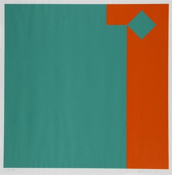 Grün / Orange 3:1, 1979 - Camille Graeser