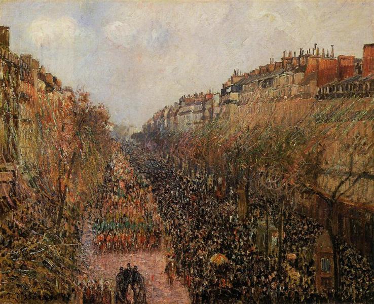 Boulevard Montmartre Mardi Gras, 1897 - 卡米耶·畢沙羅