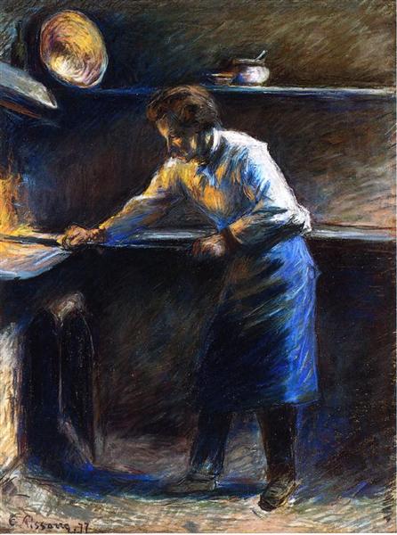 Eugene Murer at His Pastry Oven, 1877 - Camille Pissarro