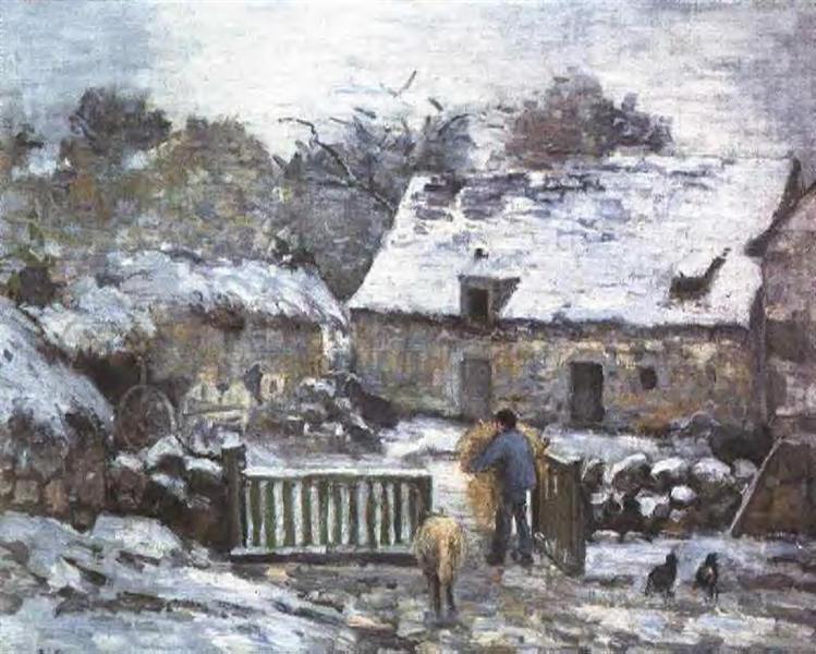 Farm at Montfoucault 2, 1874 - Каміль Піссарро