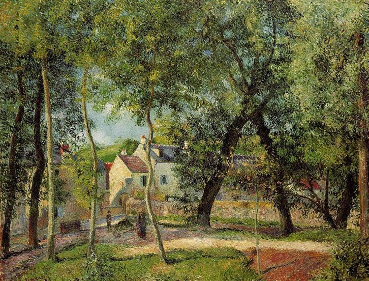 Landscape at Osny near watering, 1883 - Камиль Писсарро