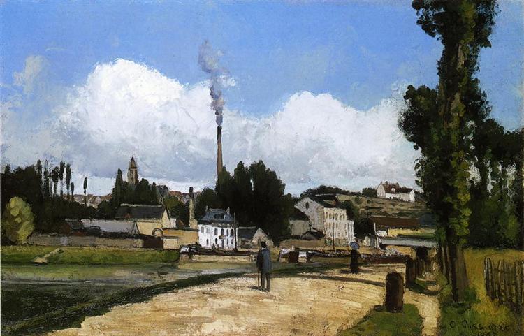 Landscape with Factory, 1867 - Каміль Піссарро