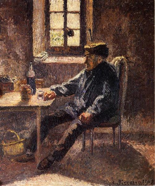 Old Winegrower in Moret, 1902 - 卡米耶·畢沙羅