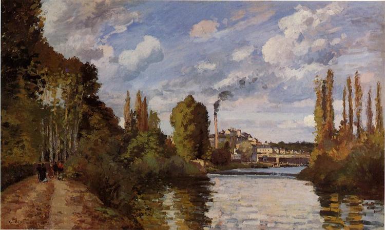 Riverbanks in Pontoise, 1872 - Камиль Писсарро
