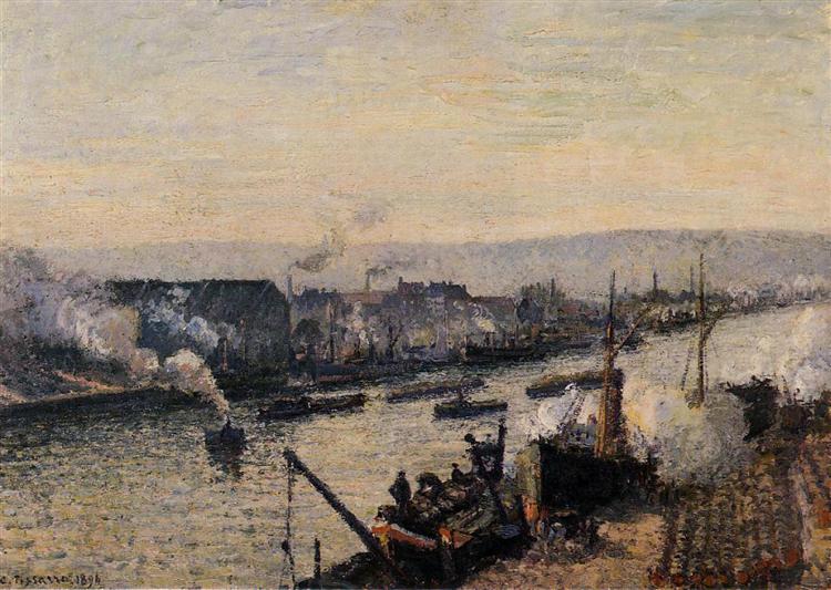 Saint-Sever Port, Rouen, 1896 - Каміль Піссарро