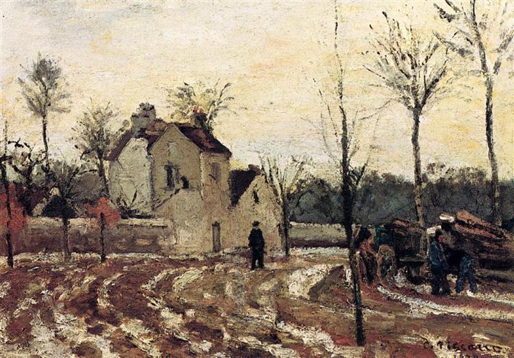 Thaw, Pontoise, 1872 - Камиль Писсарро
