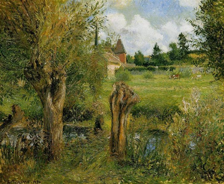 The Banks of the Epte at Eragny, 1884 - Camille Pissarro