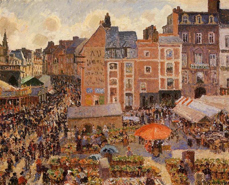 The Fair, Dieppe Sunny Afternoon, 1901 - Camille Pissarro