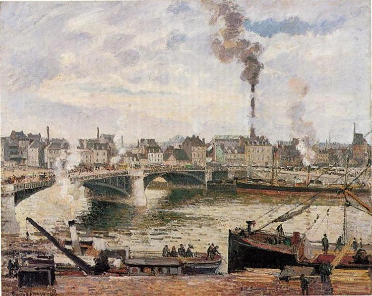 The Great Bridge, Rouen, 1896 - Каміль Піссарро