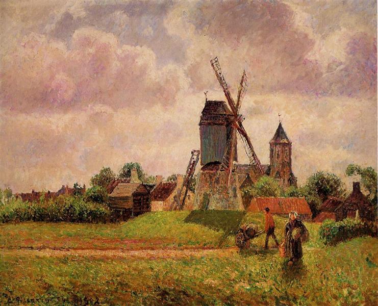 The Knocke Windmill, Belgium, c.1894 - c.1902 - Камиль Писсарро