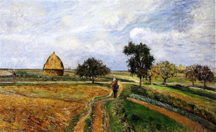 The Old Ennery Road in Pontoise, 1877 - Camille Pissarro