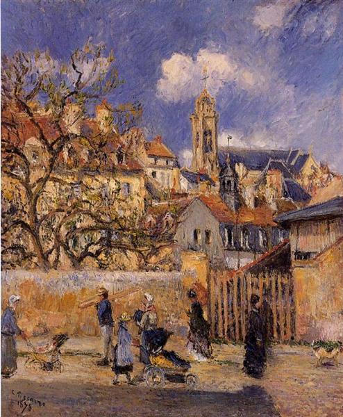 The Park in Charrettes, Pontoise, 1878 - Camille Pissarro