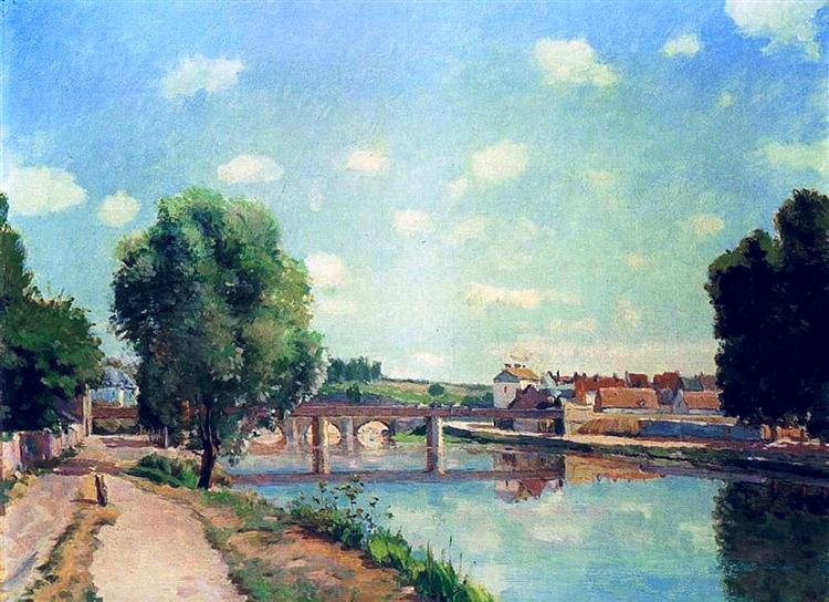 The Railway Bridge, Pontoise - Camille Pissarro