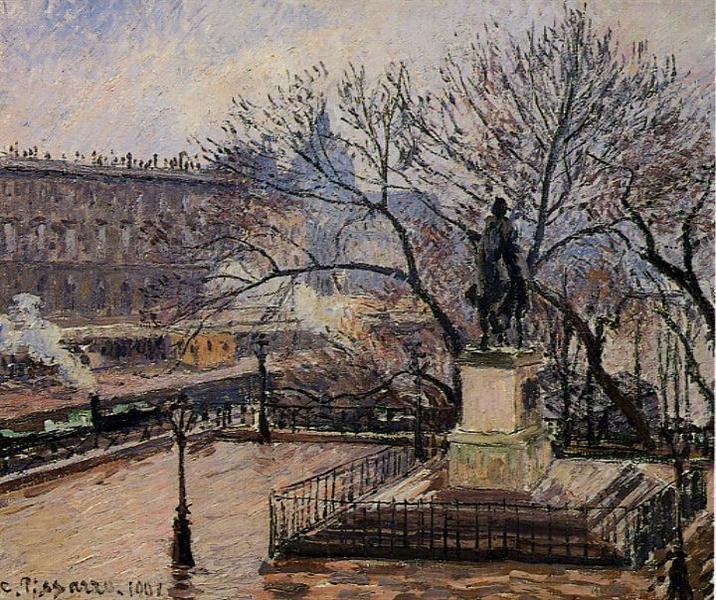 The Raised Tarrace of the Pont Neuf and Statue of Henri IV, 1901 - Каміль Піссарро