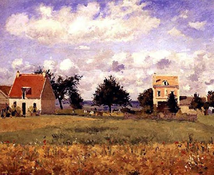 The Red House, 1873 - Каміль Піссарро