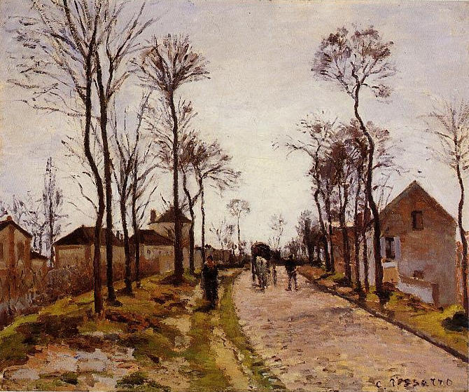The Road to Saint Cyr at Louveciennes - Camille Pissarro
