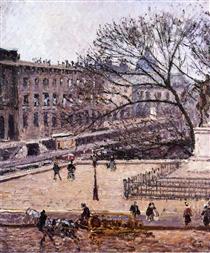 The Treasury and the Academy, Gray Weather - Camille Pissarro