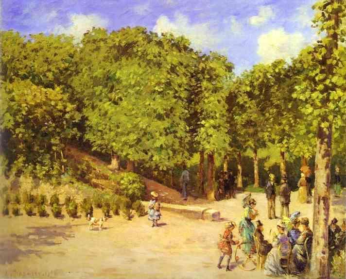 Town Garden in Pontoise, 1873 - Камиль Писсарро