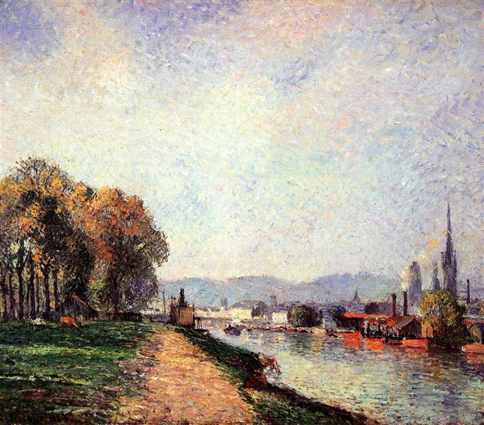 View of Rouen,    Camille Pissarro   WikiArt.org