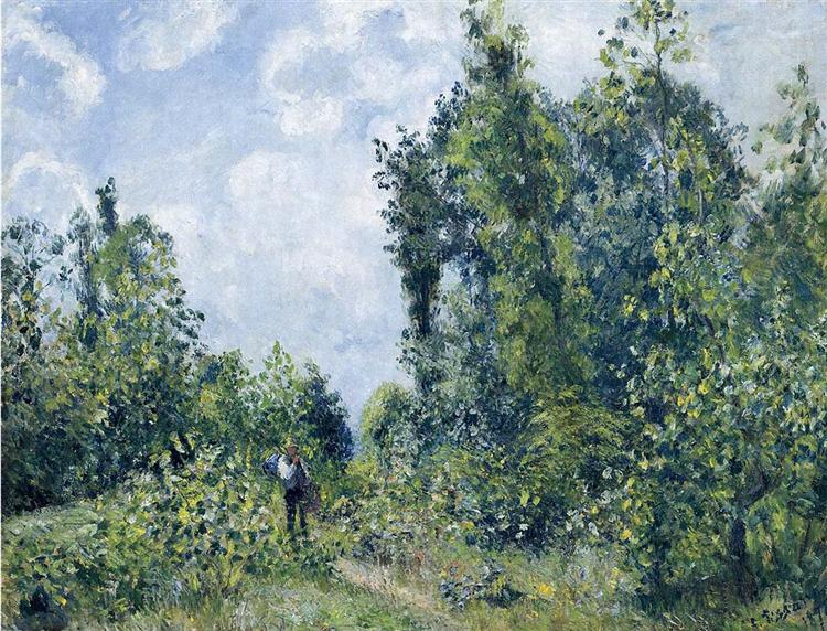Wanderer near the Wood, 1887 - Каміль Піссарро