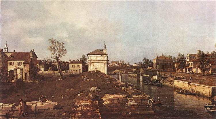 The Brenta Canal at Padua, 1741 - Giovanni Antonio Canal
