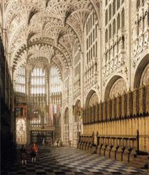 L'Intérieur de la chapelle d'Henry VII à l'abbaye de Westminster - Canaletto