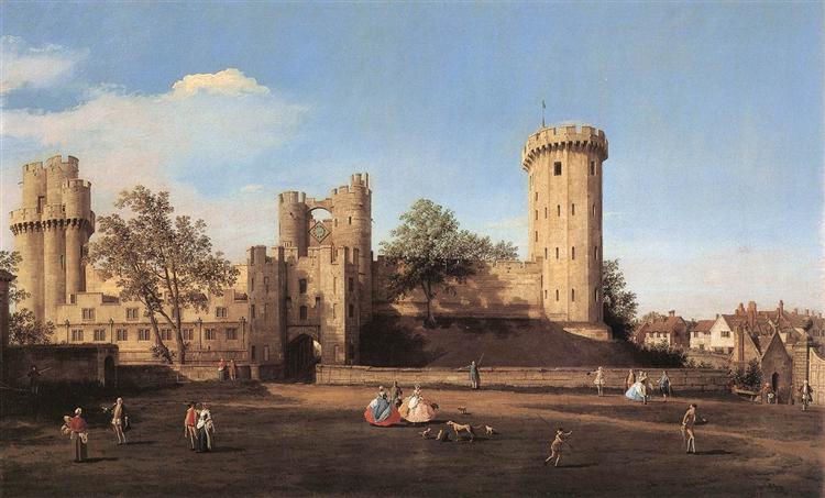 Warwick Castle, côté est, 1752 - Canaletto