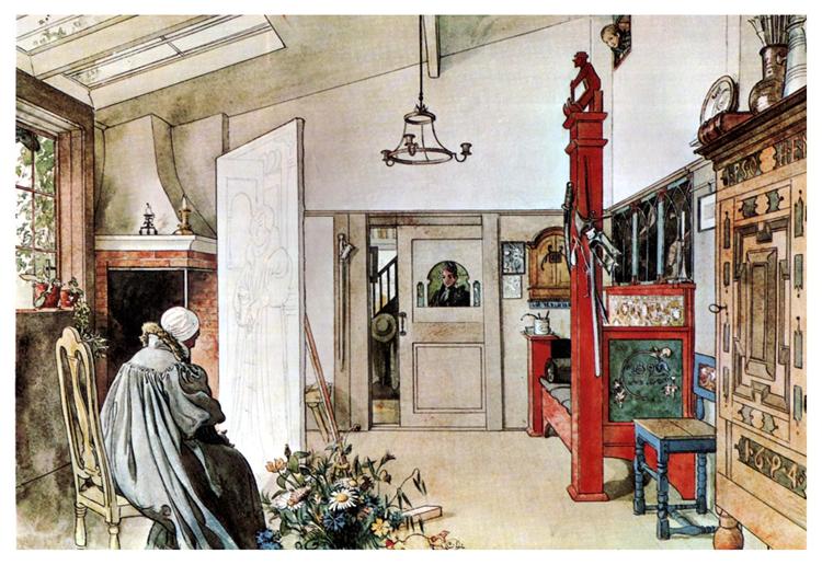 The Studio, c.1895 - Карл Ларссон