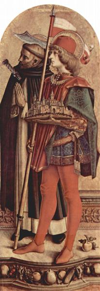 Saint Peter Martyr and Saint Venetianus of Camerino, 1482 - 卡羅·克里韋利