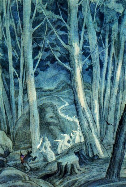 Illustration for "The Living Forest", 1957 - Carlos Saenz de Tejada