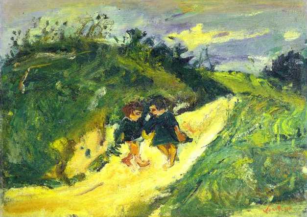 Two Children on a Road, c.1939 - Хайм Сутін