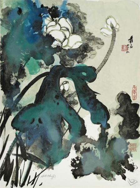 Lotus, 1973 - Zhang Daqian