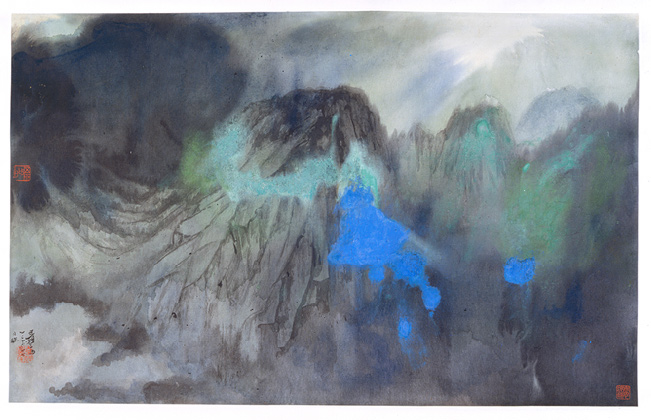 Splashed-color Landscape, 1965 - 張大千