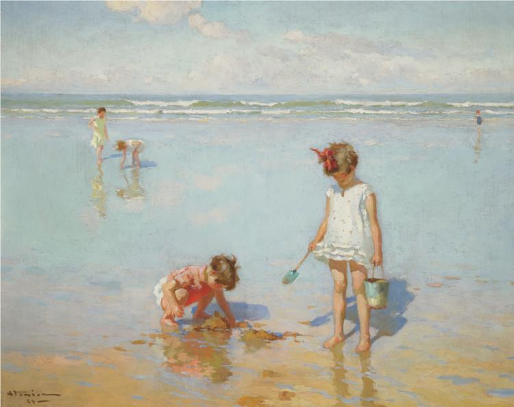 Children by the sea - Charles Atamian