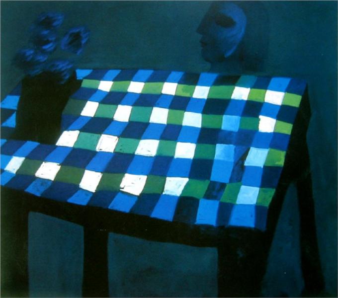 Figure Vase and Checkered Tablecloth - Чарльз Блекман