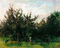 An Apple Orchard - Шарль-Франсуа Добиньї
