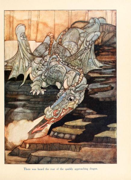 There was heard the roar of the quickly approaching dragon, 1909 - Charles Robinson