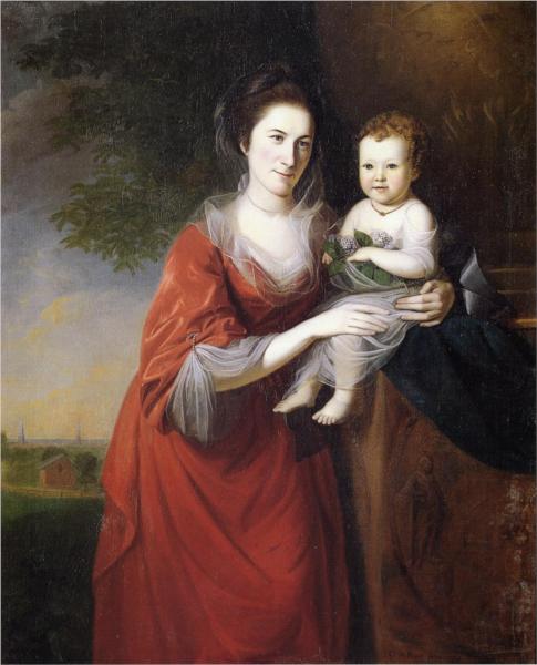 Mrs. John Dickenson and Her Daughter, 1772 - Чарльз Уилсон Пил