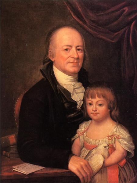 Thomas Elliott and His Granddaughter Deborah Hibernia, 1797 - Чарльз Уилсон Пил