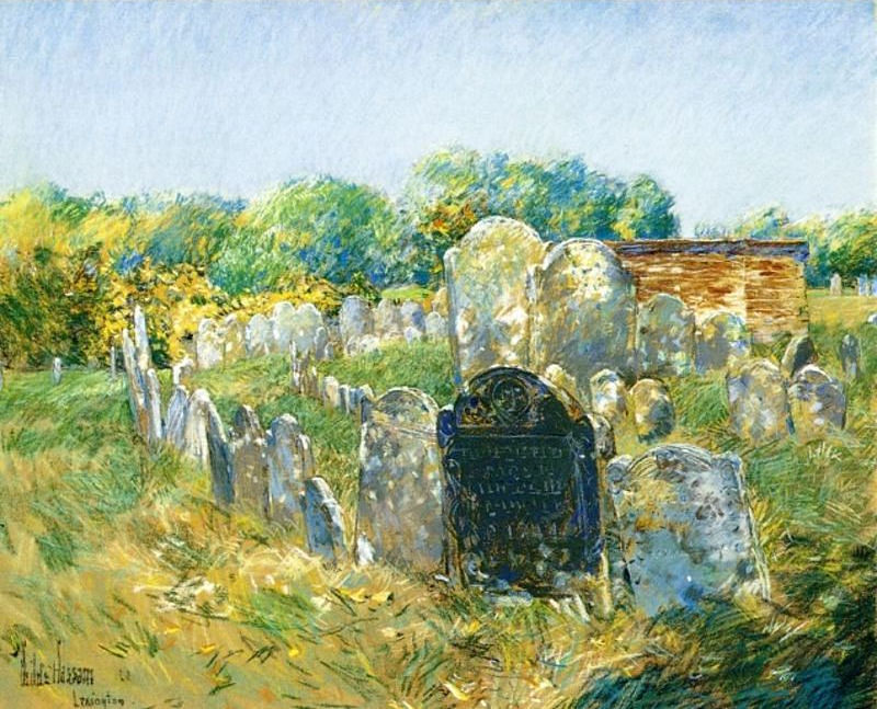 Colonial Graveyard at Lexington - Childe Hassam - WikiArt.org ...