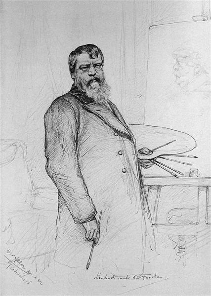 German Painter Franz von Lenbach, 1892 - Christian Wilhelm Allers